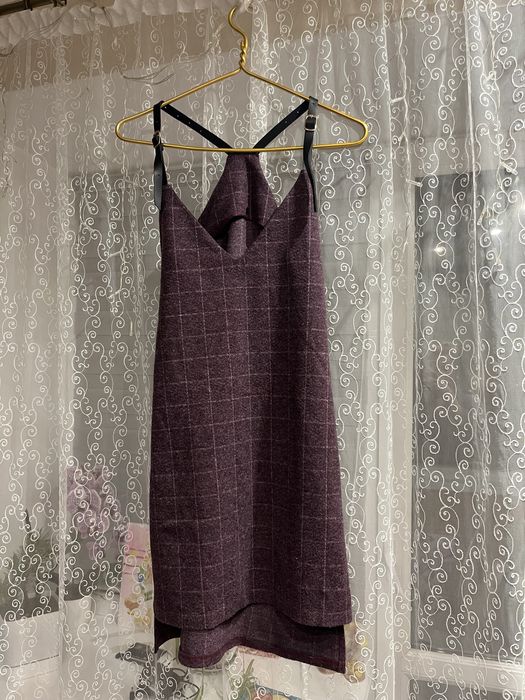 Сарафан теплий в клітинку