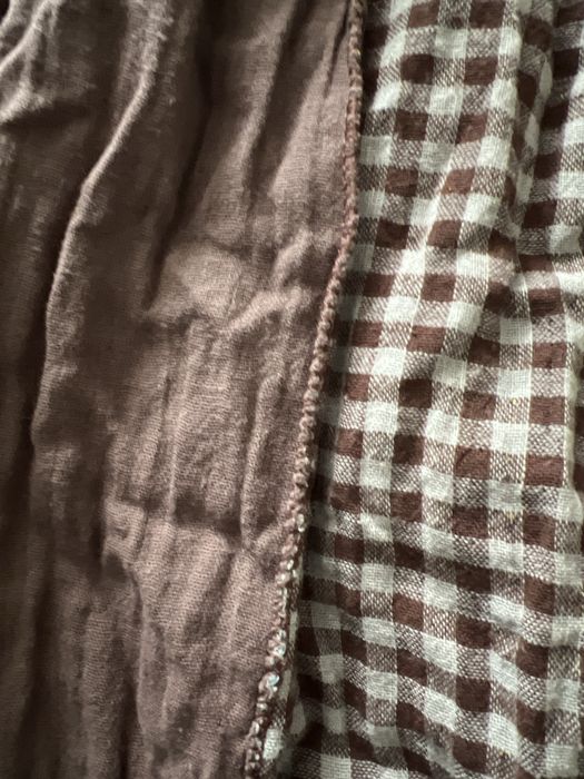 Bawelniany szal w kratkę