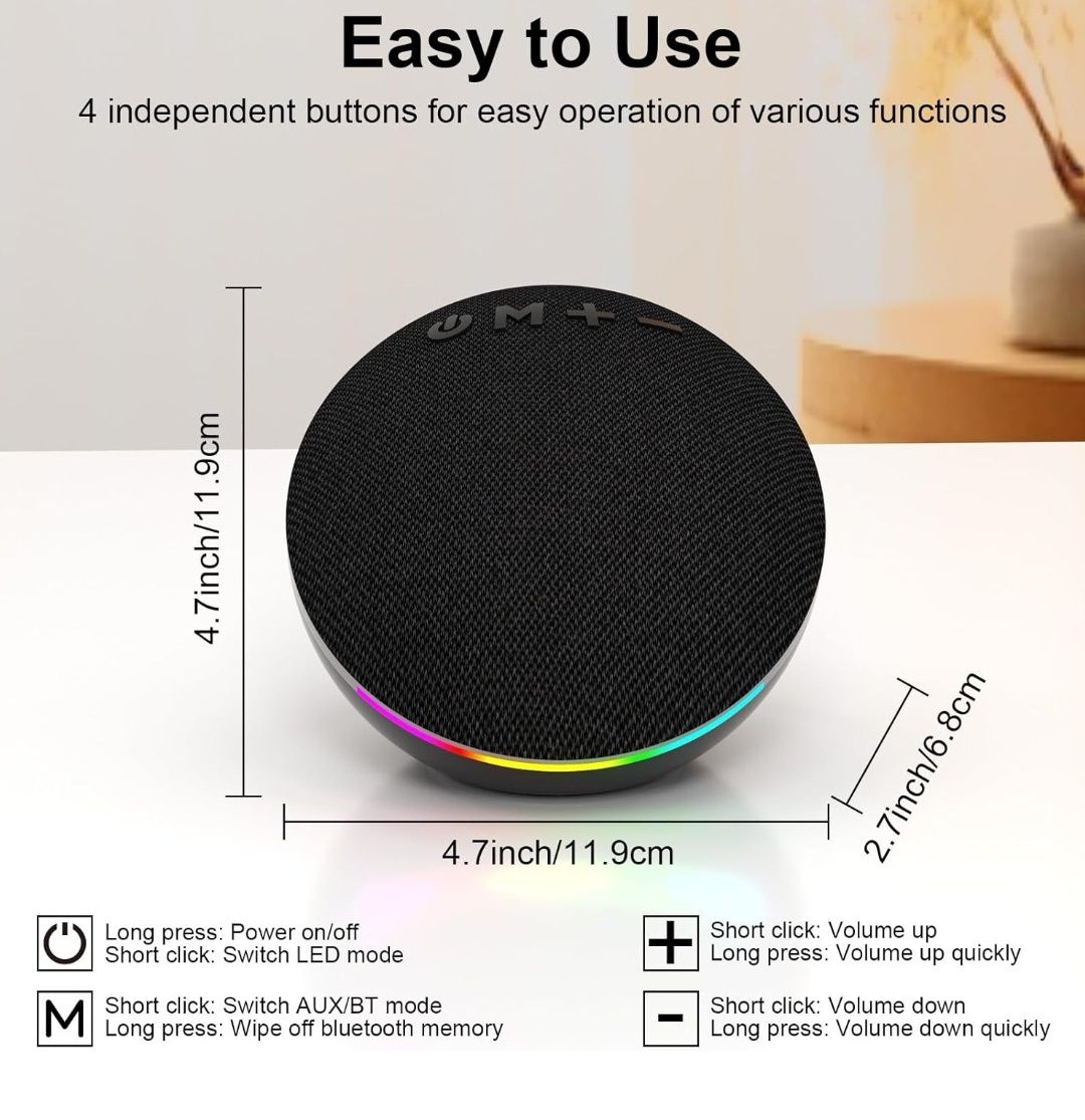 SOULION C10 Głośniki komputerowe Bluetooth z 4 trybami Kolorowe światł