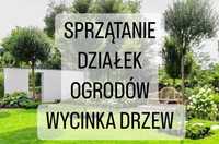 Sprzątanie ogrodów, działek, posesji, prace porządkowe