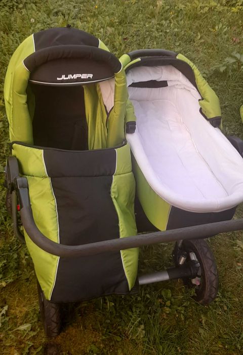 Wózek 2w1 Tako Jumper duo podwójny dla bliźniaków, rok po roku