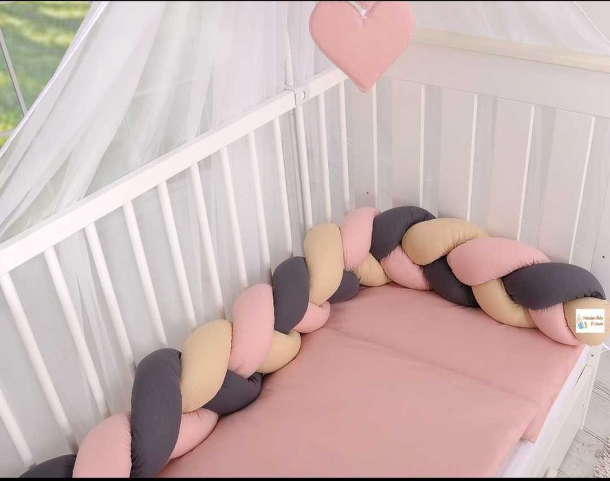 Trança meio berço, capa edredom, fronha