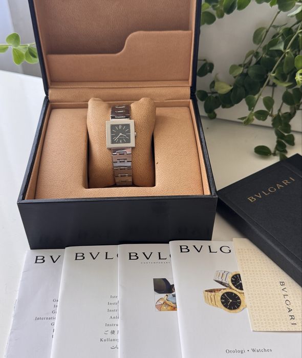 Bvlgari “Quadrato” 22mm com Caixa e Certificado