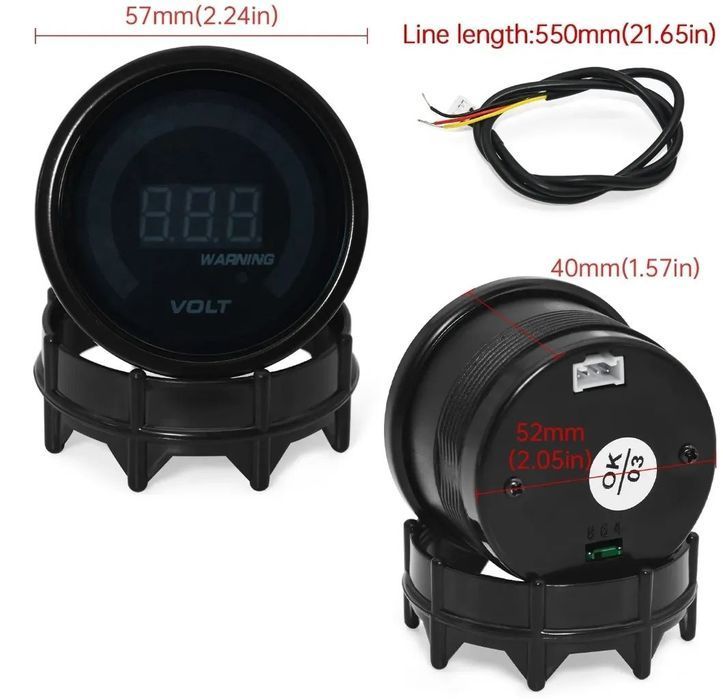 Manómetro Digital 52mm - conta RPM