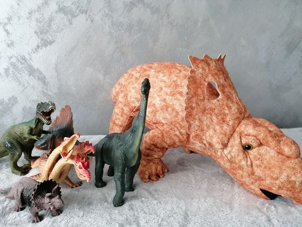 Dinozaury zestaw 2 pluszak dinozaur z dźwiękiem