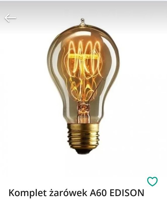 Żarówki Edison A60 zestaw 6szt