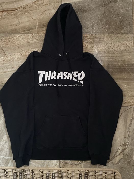 Thrasher black hoodie sk8 rap y2k