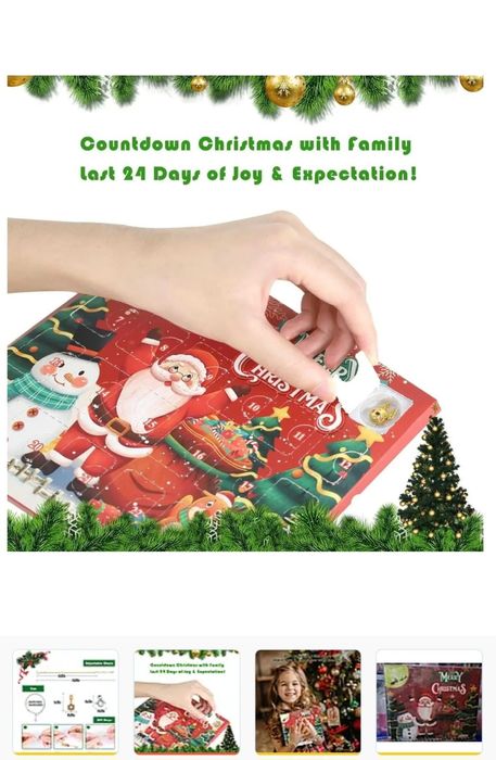 Адвент-календар браслет Christmas Advent Calendar Charm Bracelet