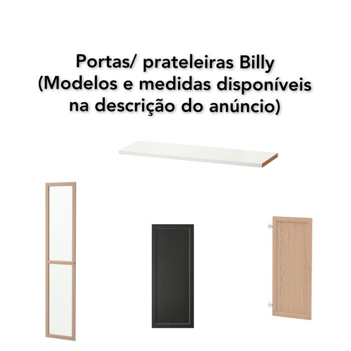 Porta estante Billy oxberg prateleira