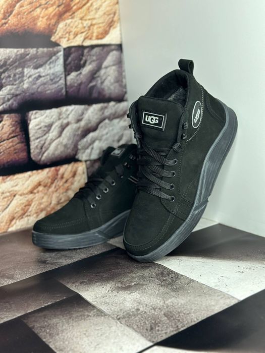 Мужские зимние ботинки UGG натуральная замша и мех угг