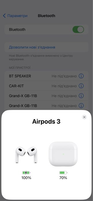 ‼️НОВОРІЧНА АКЦІЯ нові навушники АірПодс 3 1:1 якісні