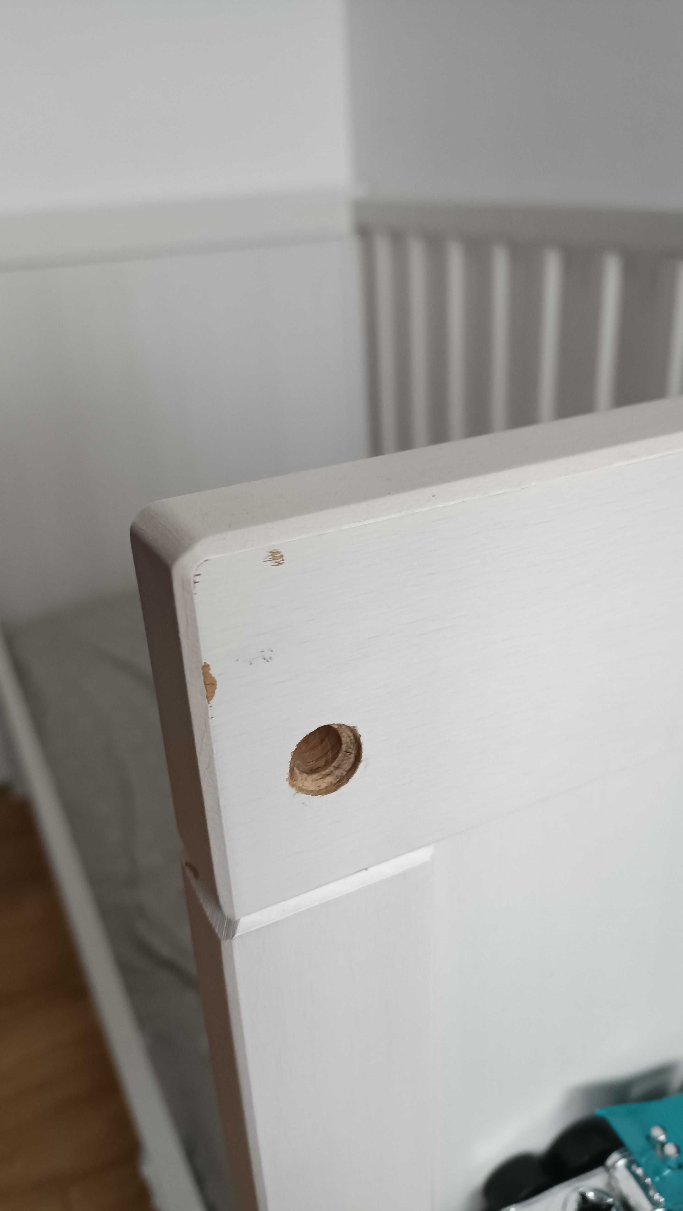 Łóżeczko dziecięce 120x60 Ikea Sundvik +materac +ochraniacze +barierka