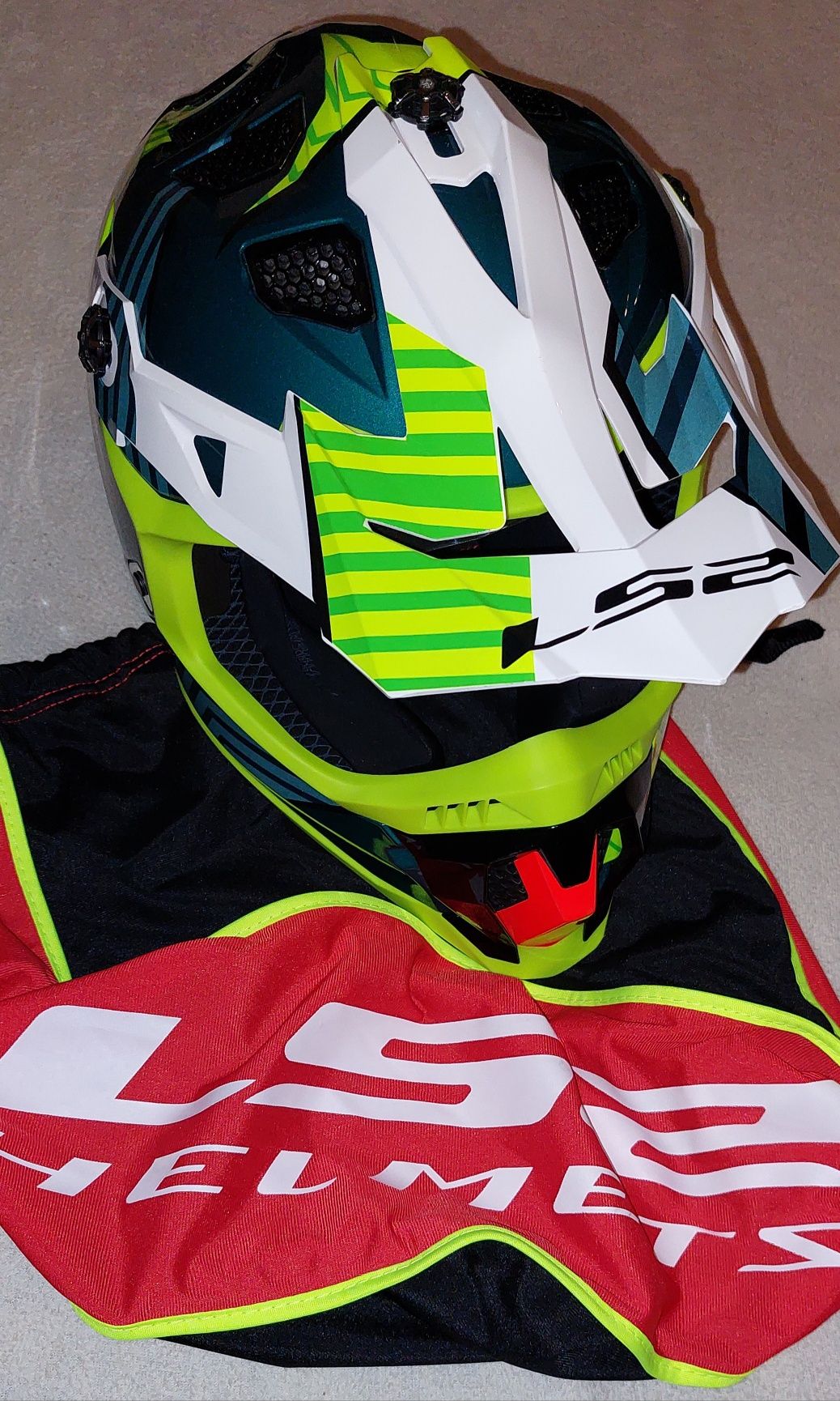 Kask motocyklowy enduro cross quad LS2 SUBVERTER EVO XXL 63-64 jaknowy