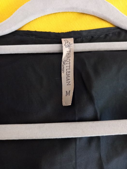 Camisa de seda preta throttleman tamanho M