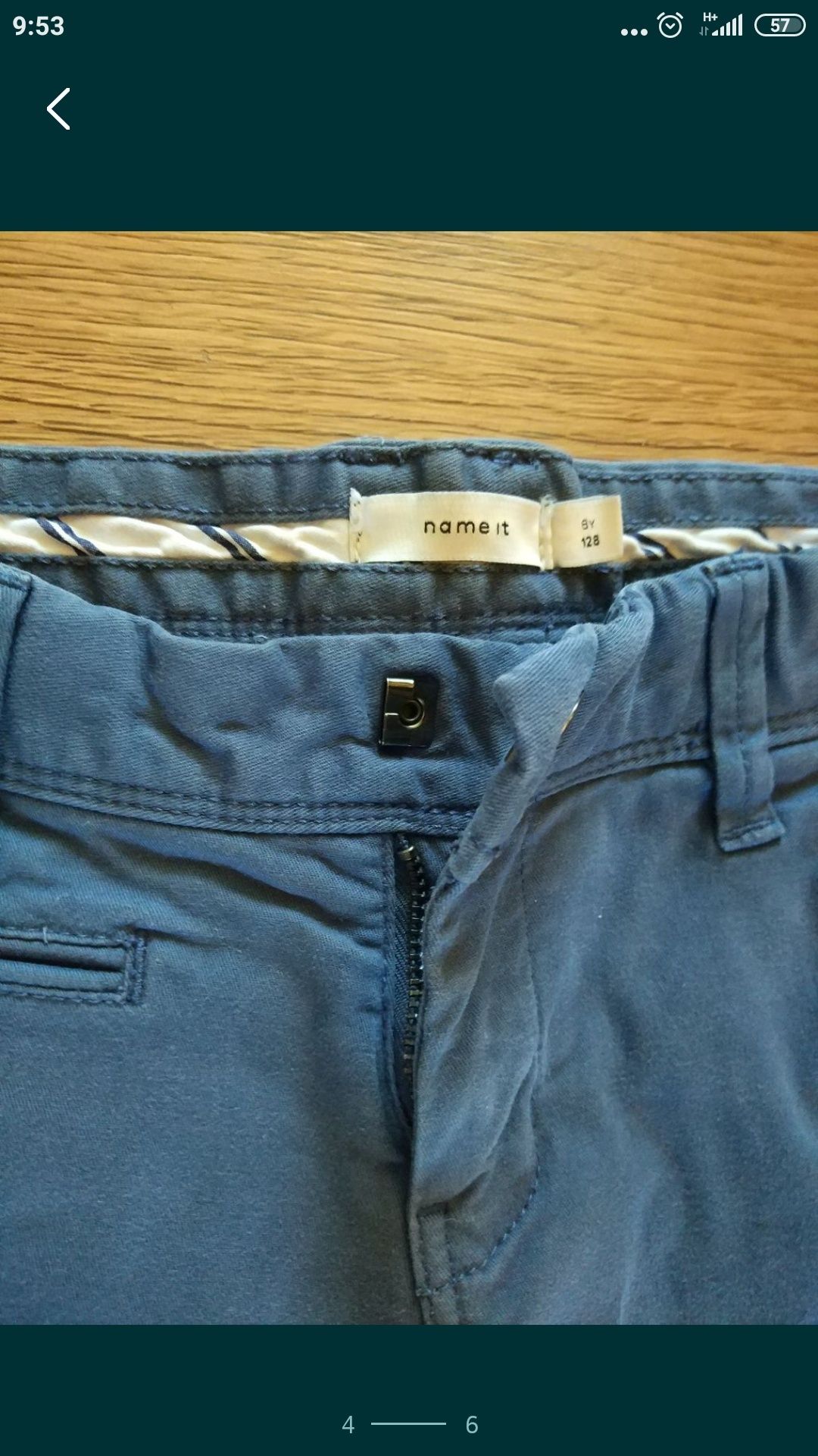 Spodnie 128cm 128 niebieskie