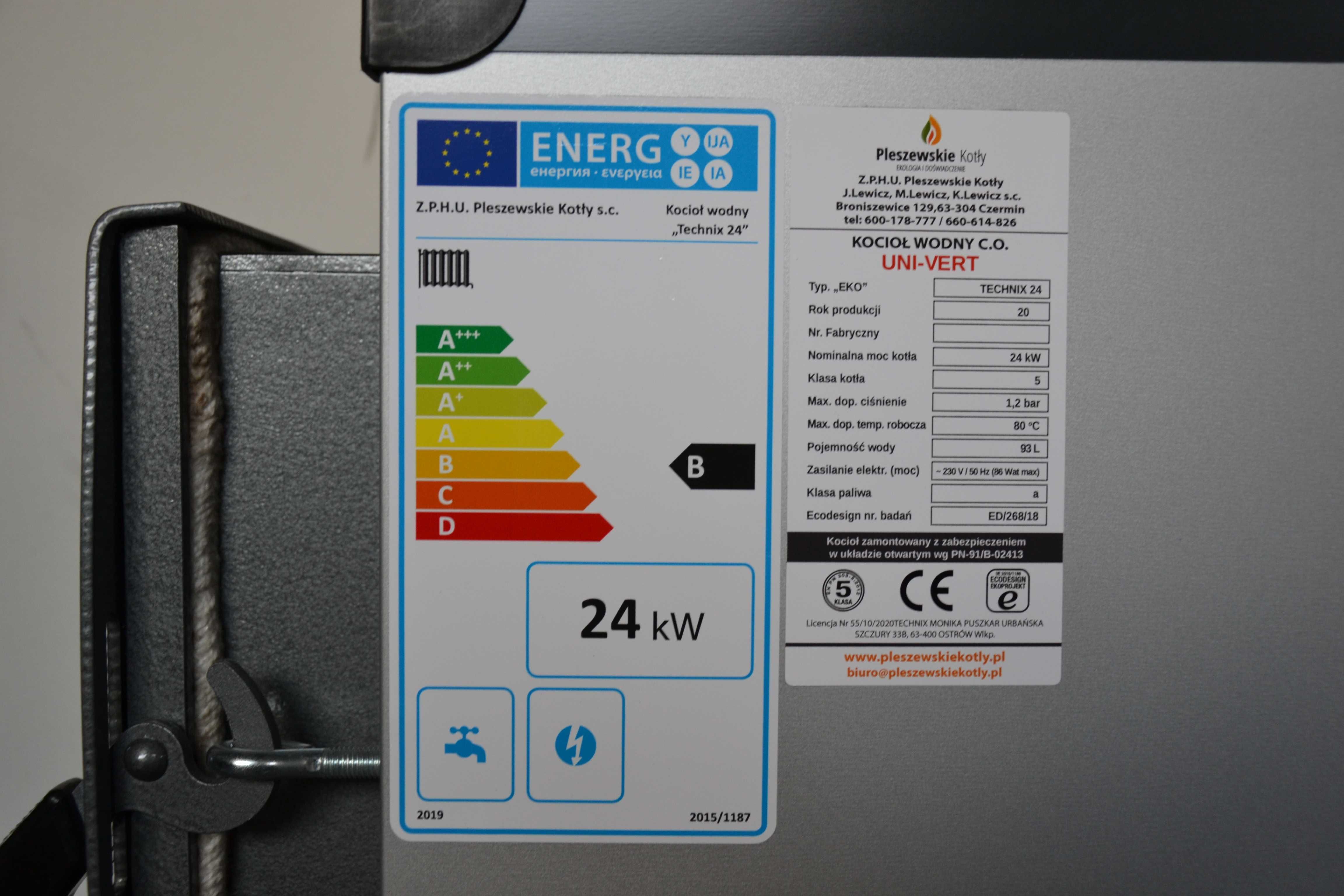 Kocioł z Podajnikiem 24kW Ekogroszek 5 klasa Ekodesign Dostawa Gratis