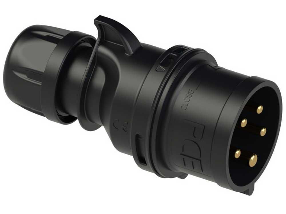 PCE 025-6x Wtyk siłowy 32A/400V 5P MIDNIGHT SHARK kablowy IP44 czarny