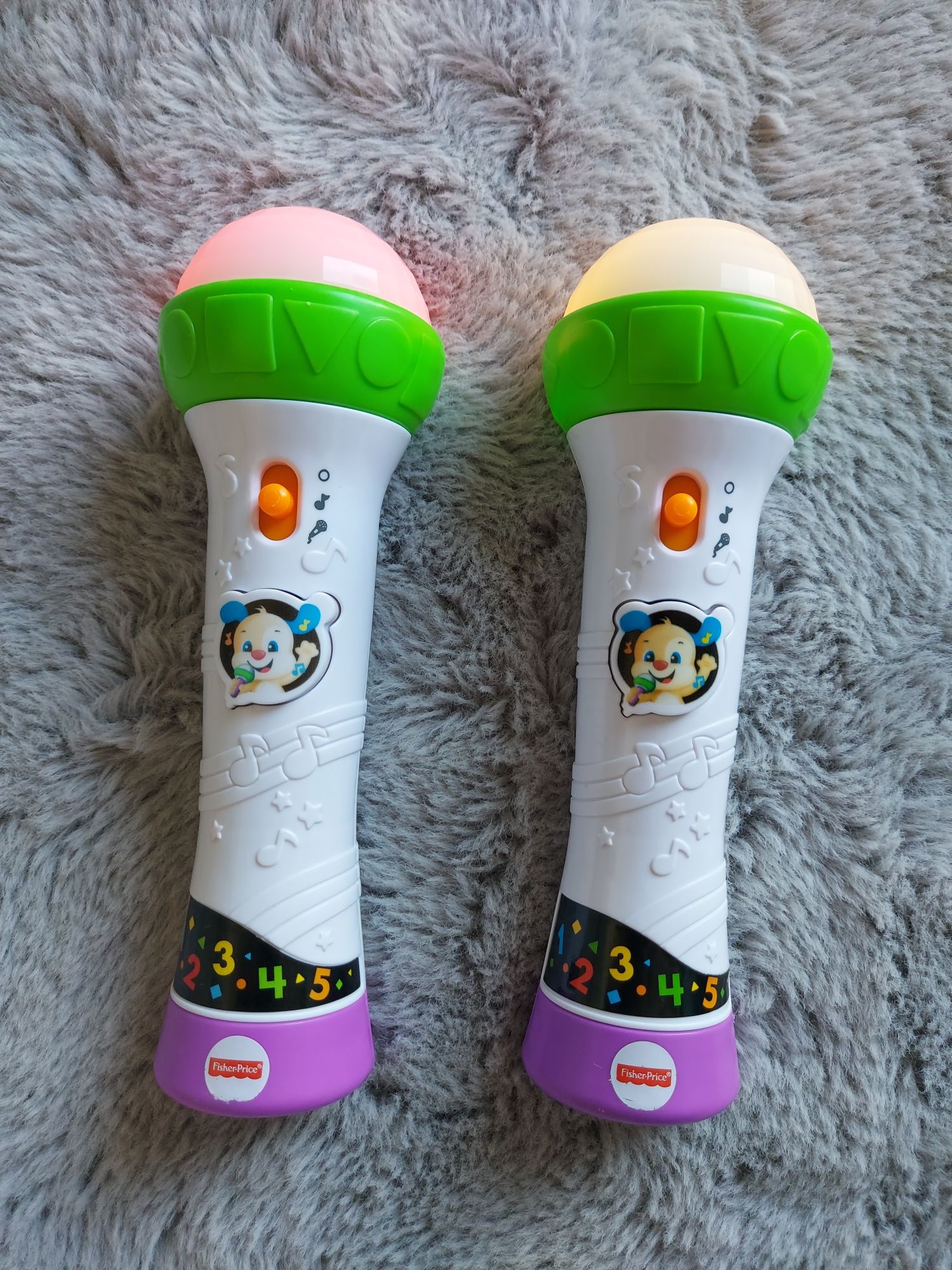 Dwa mikrofony Fisher Price