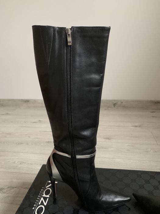 Kozaki Kazar roz 39 skóra naturalna