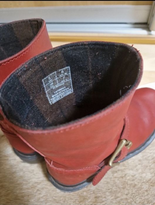 Czerwone martensy botki 38