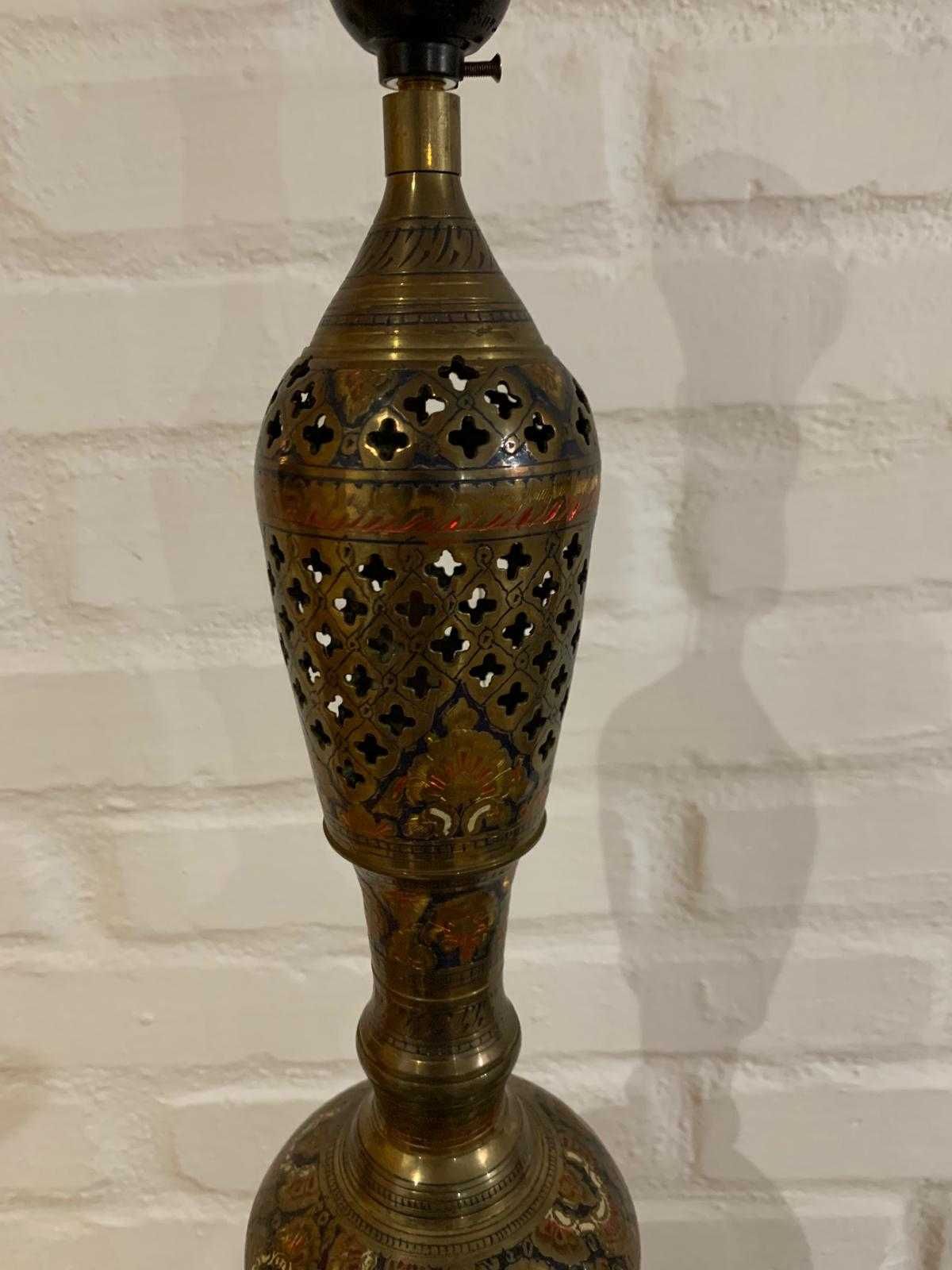 Piękna, mosiężna lampa indyjska,