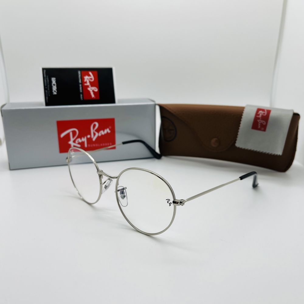 Круглые очки для стиля, имиджа|Оправа Ray Ban Round Metal 3447 Silver