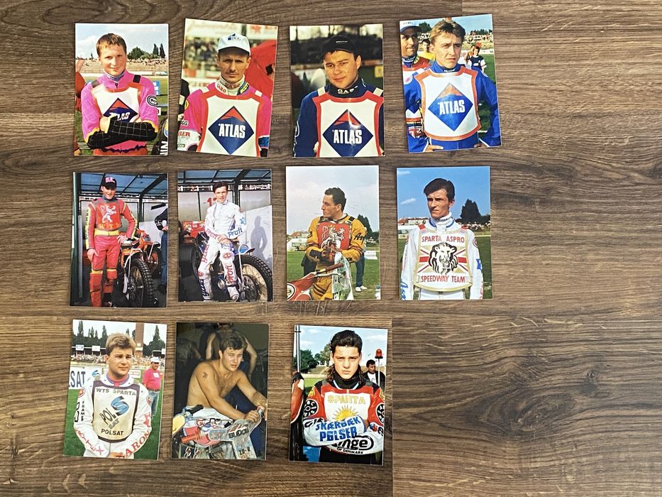 Zdjęcia zuzel z autografami WTS Sparta Wrocław Polsat Atlas speedway