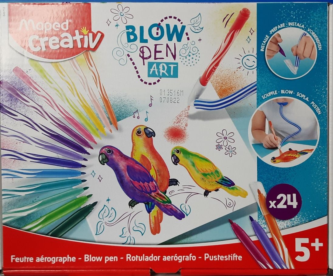 Фломастери, блоупени Maped Creativ. Blow Pens. 24 кольори