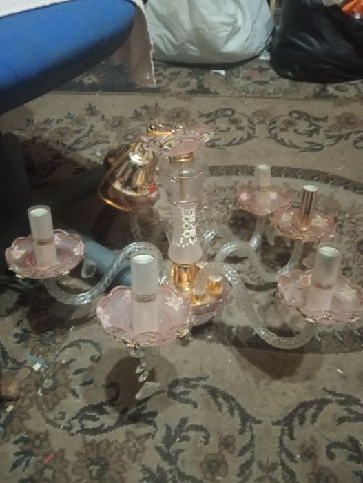 Хрустальна люстра ручної роботи