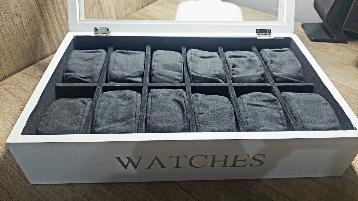 Organizer pudełko do przechowywania zegarków