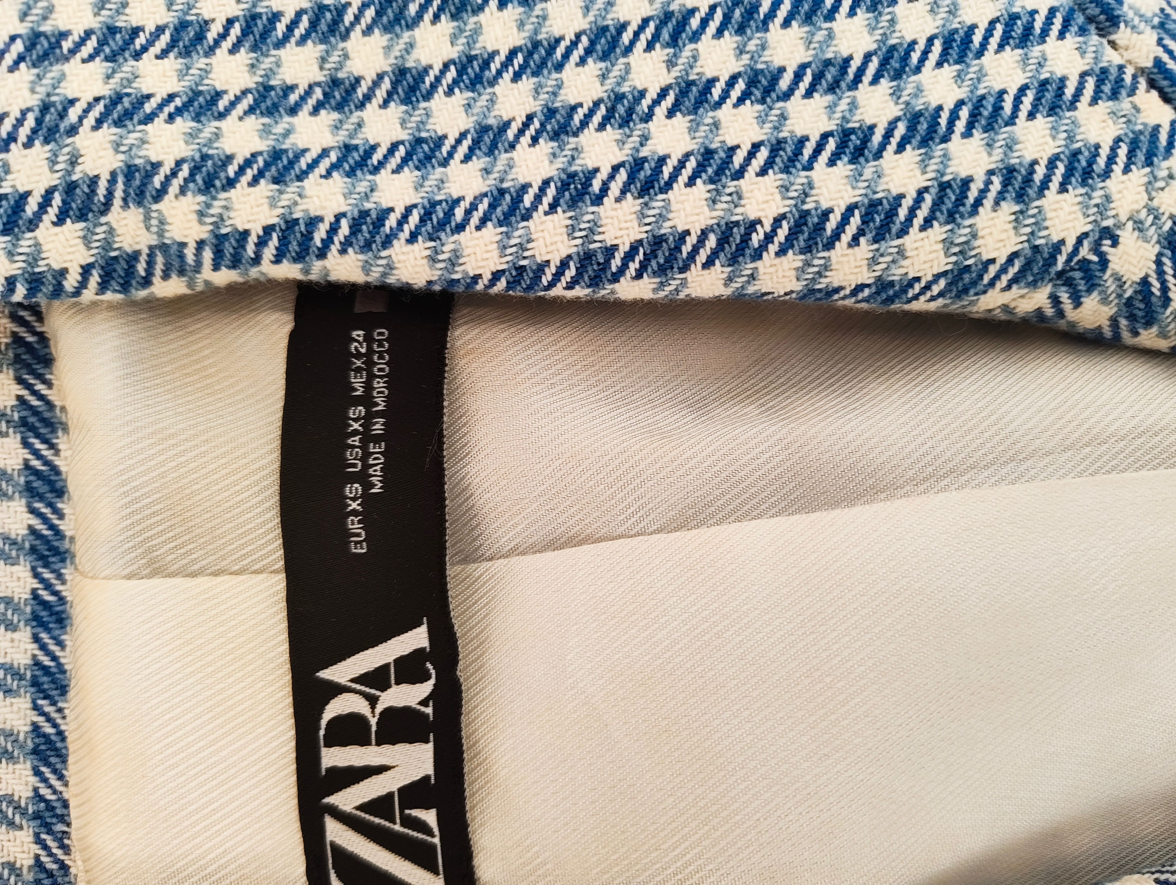 Vendo Blazer Xadrez Azul e Branco Zara - 10€