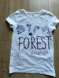 Cool club bluza t-shirt krótki rękaw zwierzęta forest friends rozm 140