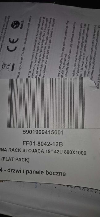 Szafa logiczna 42U głębokość 1000mm LANBERG NOWA!