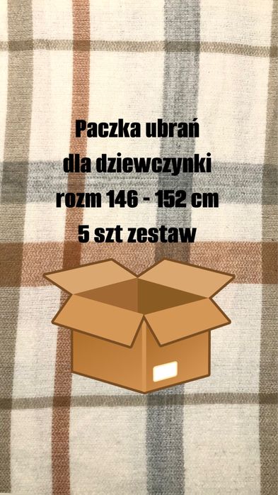 Ubrania dla dziewczynki rozmiar 146-152 cm, zestaw 5 szt, stan bdb