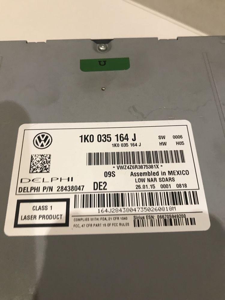 Штатна магнітола VW Jetta 1K0 035 164 J DELPHI