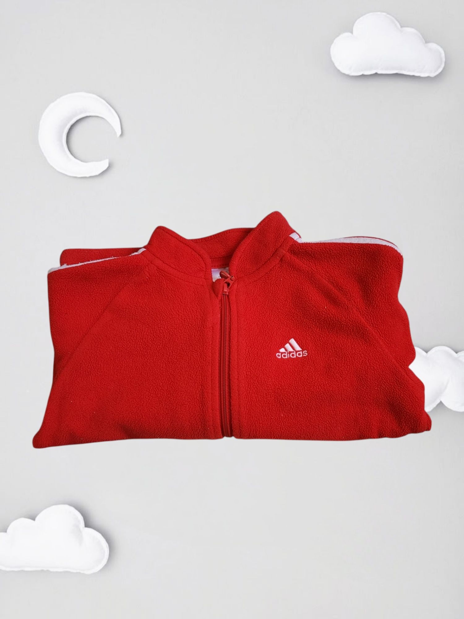 Czerwona polarowa bluza Adidas 92