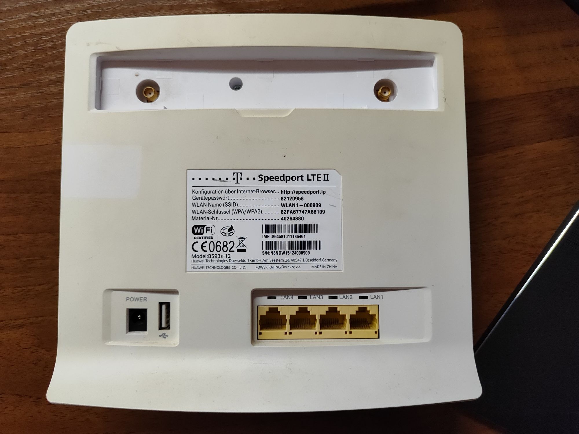 Роутер 4g WiFi Huawei B593s-12 та антени