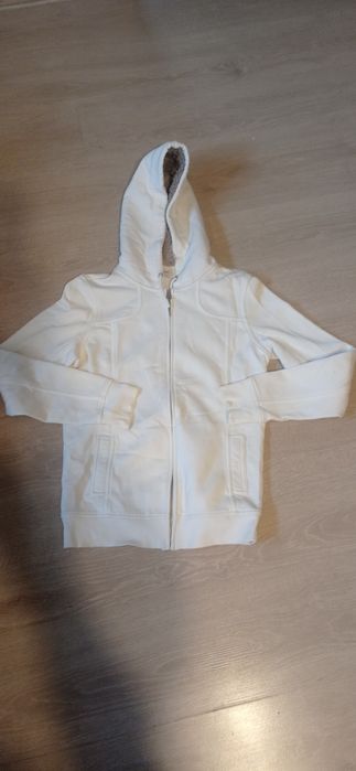 Bluza zapinana ocieplana z kapturem r.S