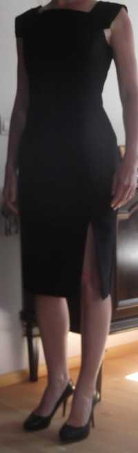 sukienka czarna elegancka ZARA Basic rozmiar S NOWA