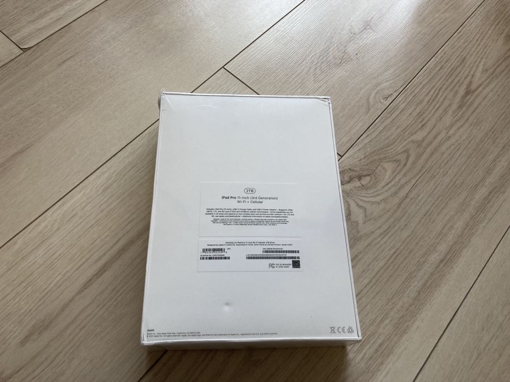 Новый запакованный Apple iPad Pro 11 3rd 2021 M1 2TB LTE (3-5g) Silver
