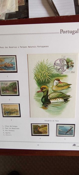 Album Filatélico dos CTT com selos de Portugal novos