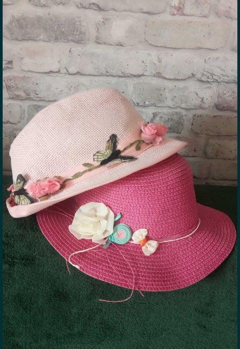 2 piękne kapelusze do modnisi od 5-10lat raz założone jak nowe