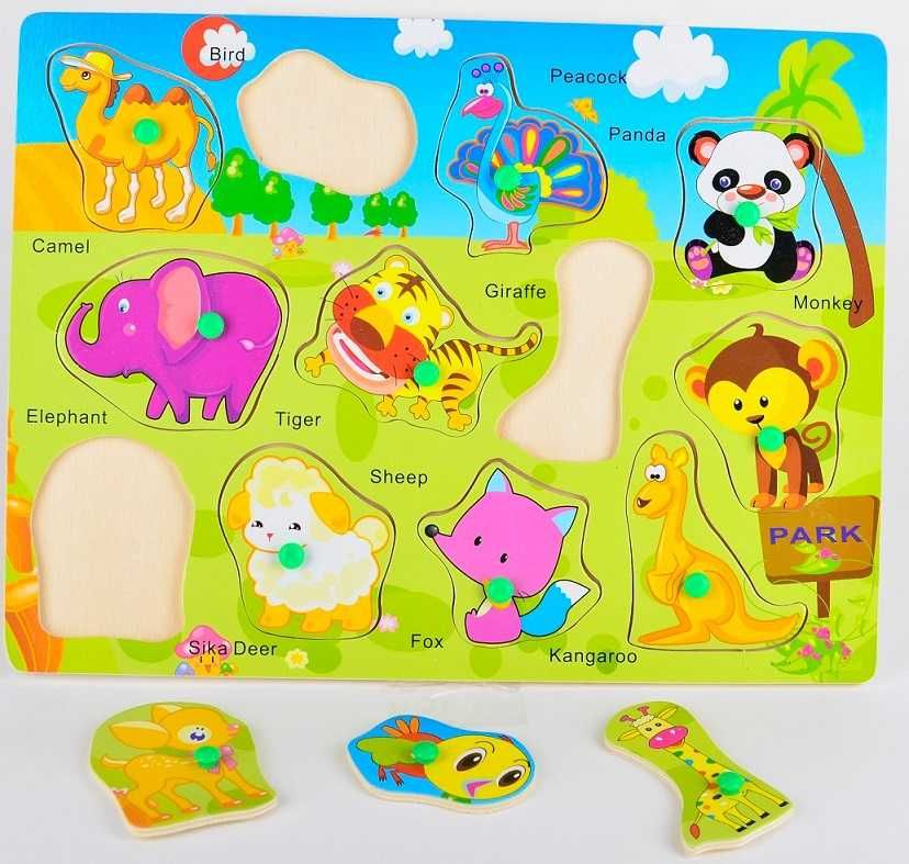 Prezent Mikołajkowy - 3x Układanka drewniana - Puzzle MIX