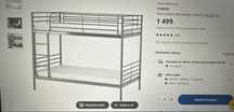 Łóżko piętrowe Ikea SVÄRTA Nowe 90x200