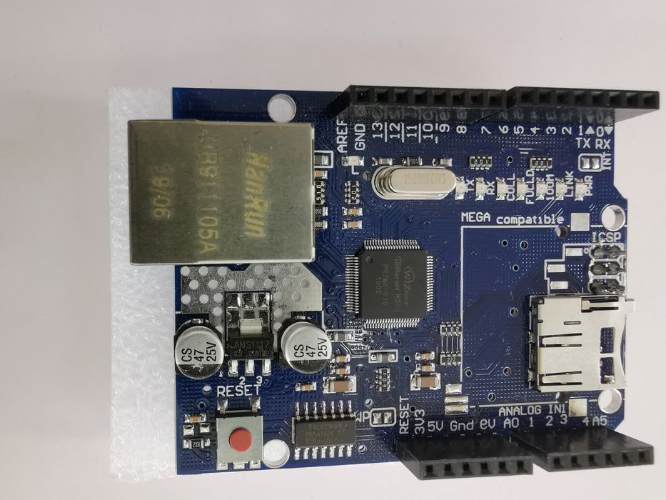 Ethernet Shield W5100 R3 z gniazdem microSD do Arduino UNO/Mega
