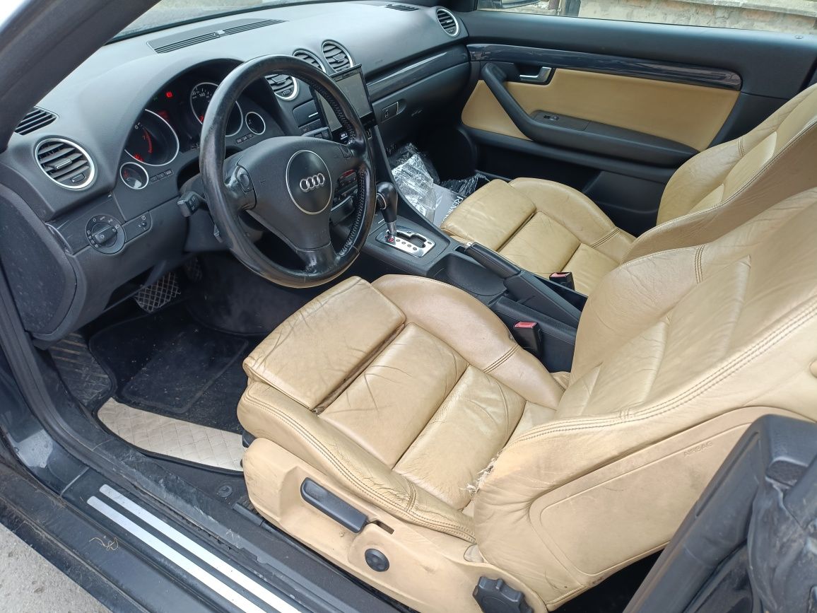 Audi a4 B6 1.8 t bfb hbd cabrio lz9w maska zderzak klapa drzwi bło