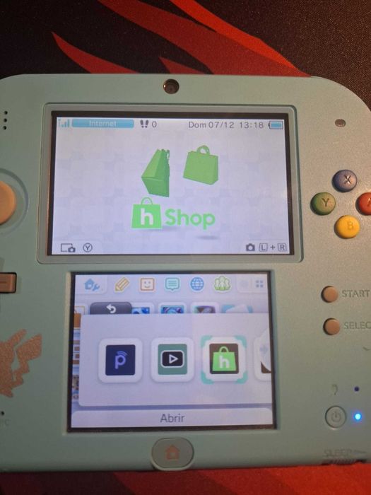 Nintendo 2ds Edição Pokémon modificada 64 GB