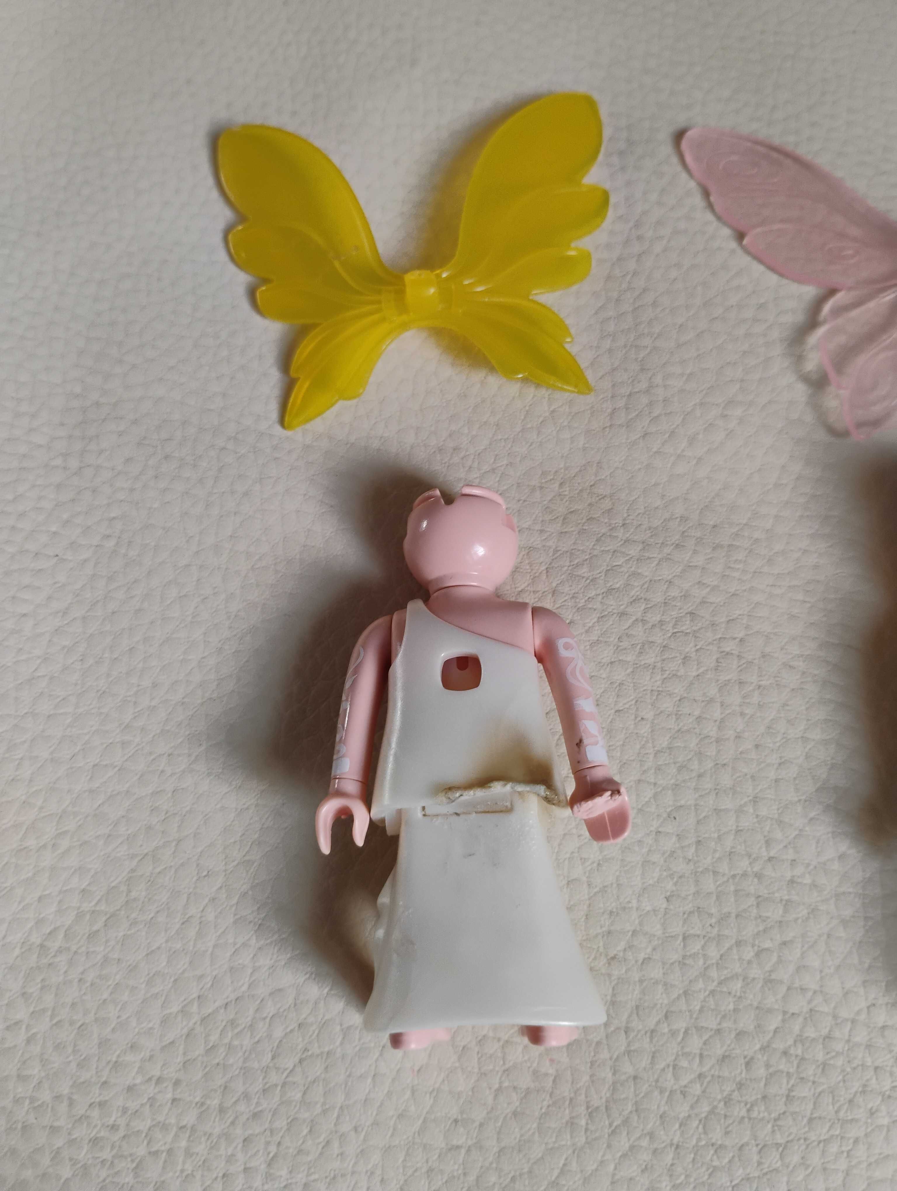 3 figurki Playmobil wróżki + krzew róży + tort urodzinowy