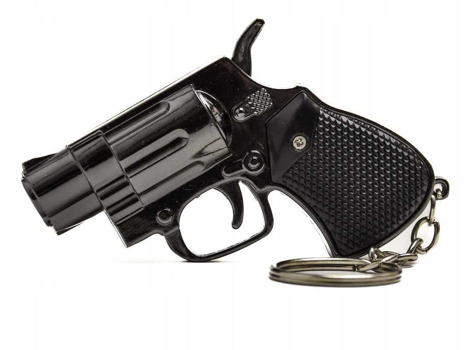 Zapalniczka Żarowa Pistolet Metal Brelok Breloczek Prezent