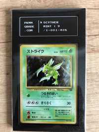 Pokemon PSa PKMGrade 9 Scyther Jungle Japanese 1997